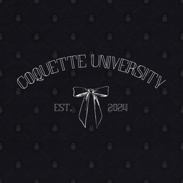 Coquette University Cute Bow Collegiate design by kuallidesigns